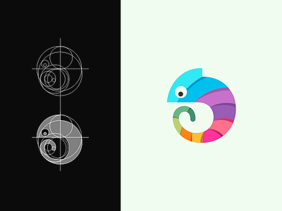 chameleon logo animal chameleon character icon logo logogram logos mascot monogram pictogram