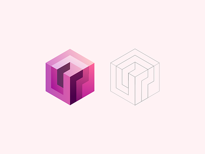 cube 3d 3d box cube hexagon icon logo logogram logos monogram pictogram
