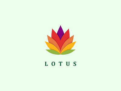 lotus color flower icon leaf logo logogram logos lotus monogram pictogram