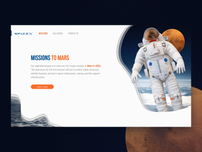 Mission to Mars 3d animation illustration mars powerpoint presentation space spacex stars travel ui web
