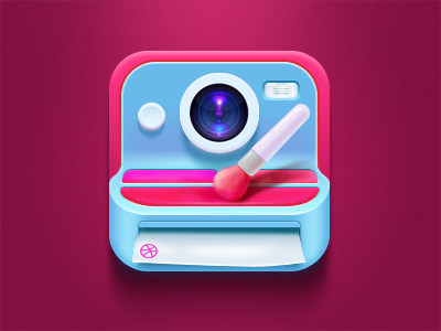 Make-up camera blue camera icon ios ipad iphone pink