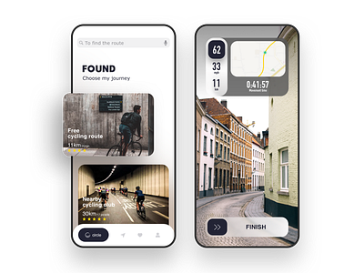 A cycling App Design exercise app dayu design ios ui