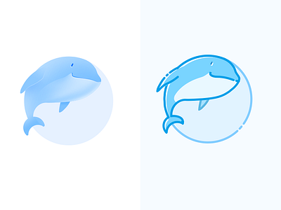 Jing labs' logo flat icon logo realistic whale