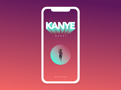 Kanye Quest 2021 clean game gradient illustration mobile mobile game modern redesign simple ui design