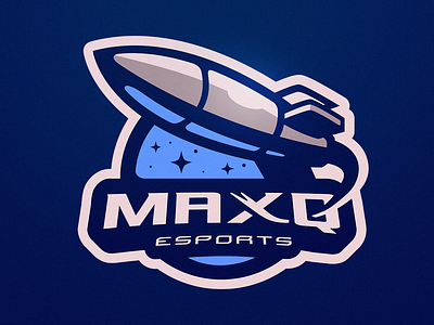 Maxq Esports branding design esport illustration illustrator logo mascot rocket space typography vector