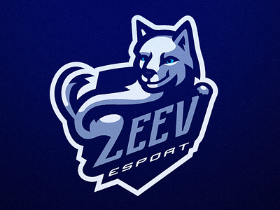 Zeev esport branding design esport illustration illustrator logo mascot typography vector wolf