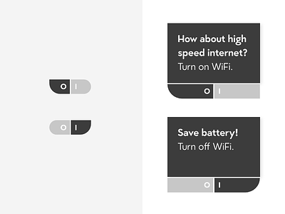 DailyUI #015 & #016 On/Off Switch & PopUp Overlay black daily grey minimal overlay popup switch turn off turn on ui white wifi