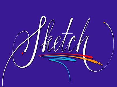 sketch lettering calligraphy knockout