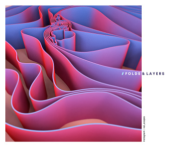 folds and layers 3d 3dart abstract adobe c4d colors feminine fruity geometric gradient illustration layers minimal poster ribbons web web ui