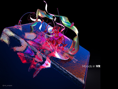 Moods in VR - Submerged 3d illustration 3dart abstract adobe ar augmented black bold colors generativeart graphicdesign gravitysketch illustration inspiration neon ui virtualreality vr web