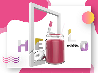 Raspberry Debut Shot debut dribbble first shot hello illustration