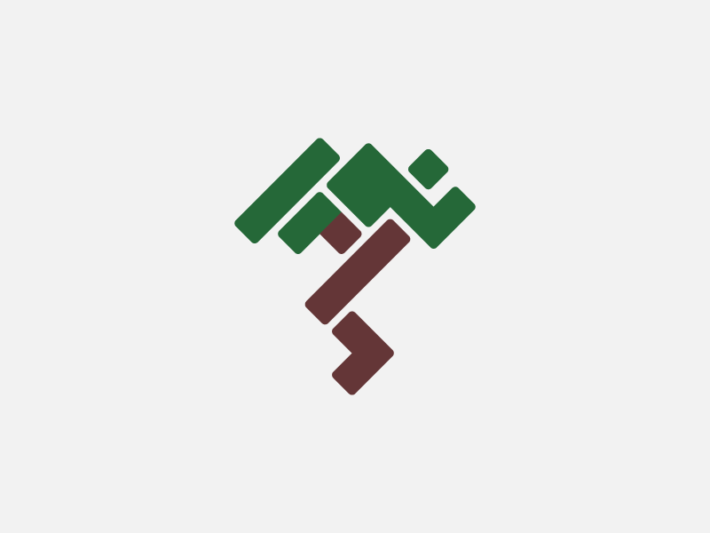 Growth logo square tree growth