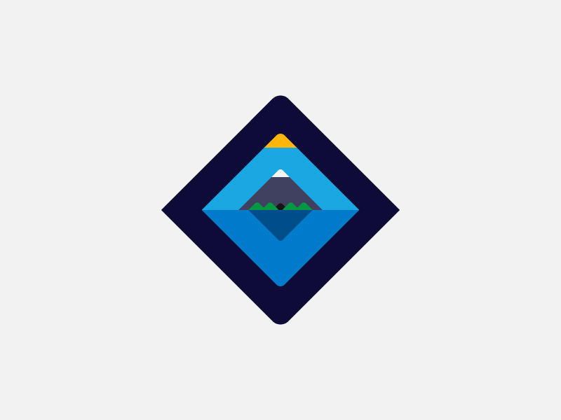 Paradise at Noon noon exploration ocean cave trees sun diamond snow peak mountain space paradise