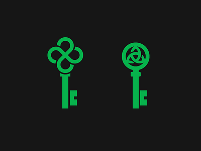 Celtic Knots Keys celtic clover exploration for sale key keys knot knots logo negative space triquetra