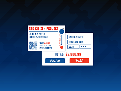 DailyUI #002 - Red Citizen Project challenge checkout credit card daily dailyui design payment interface ui
