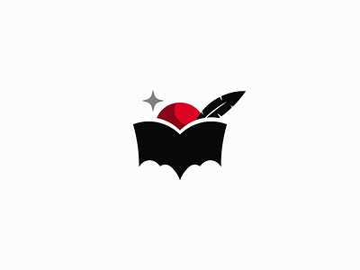 Fiction bat blood moon book depiction depictions exploration fiction negative space open quill star story vampire wings writing