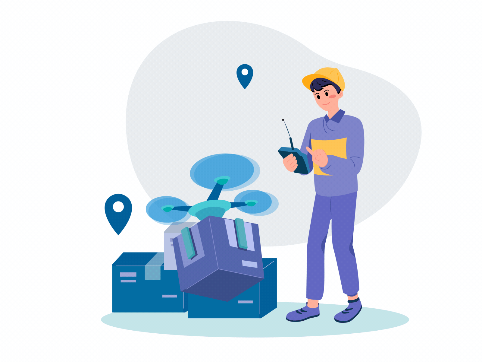 delivery service by drone animation app delivery deliveryservice drone json lottie lottie animation lottiefiles service webflow