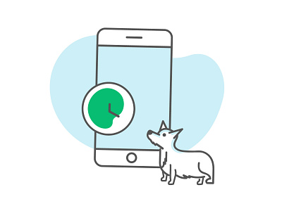 Rover illustration concepts dog dogs illustration illustration art love phone vector