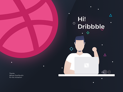 Hi Dribbble debut designer developer dribbble first hi luis paico shot web welcome