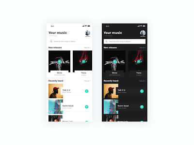 Music app - Mobile Concept 2018 app concept concept design developer iphone x app mobile mobile app music music app trend ui