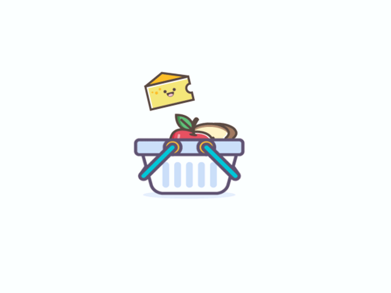 Grocery Basket animation groceries illustration