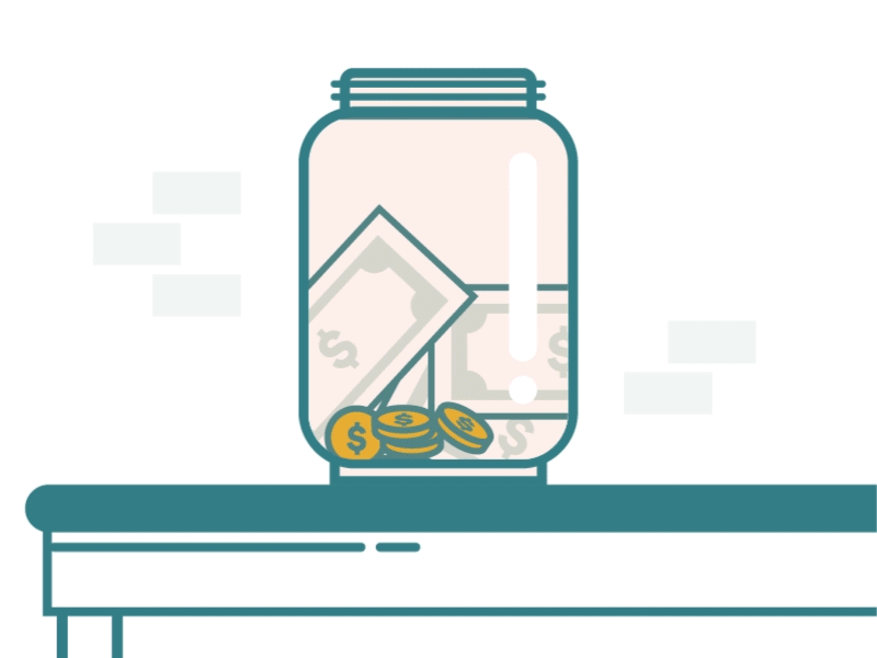 Money Jar animation gift illustration money savings