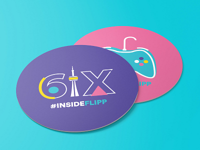 Inside Flipp Stickers 6ix design gaming graphic design illustration modern sticker toronto vector