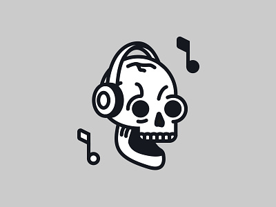 Skull music icon icon music pictogram skull