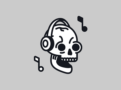 Skull music icon