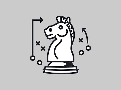 chess strategy icon chess football horse icon pictogram strategy