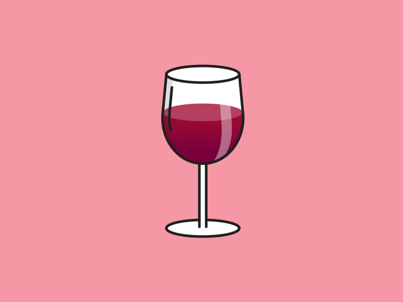 GIF SAQ - Wine alcohol alcool facebook gif giphy glass icon illustration instagram montreal motion pictogram pink quebec red sticker stroke white wine