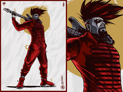 Slipknot Posters - Jim Root character design digitalpainting gigposter illustration metal music poster slipknot