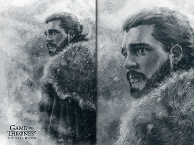 Game of Thrones Poster - Jon Snow design digital art digital illustration digital painting digitalart game of thrones got hbo illustration jon snow painting poster poster art poster design series tv