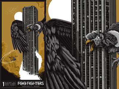 Foo Fighters - Colombia GIG poster concert concerts design gig illustration illustration digital illustrations music poster poster art poster design rock