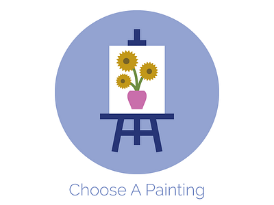 Choose A Painting Icon easel icon paint party painting sunflowers web design