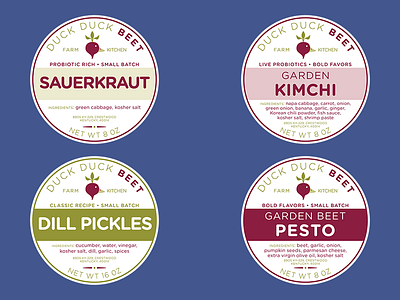 Food Labels for Duck Duck Beet cont.
