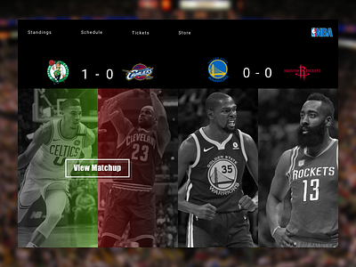 NBA Playoffs UI basketball boston cavs celtics cleveland design desktop nba playoffs rockets ui warriors