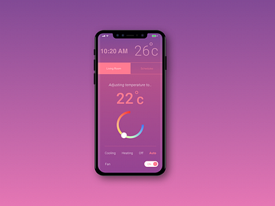 Thermostat daily ui gradient slider thermostat ui