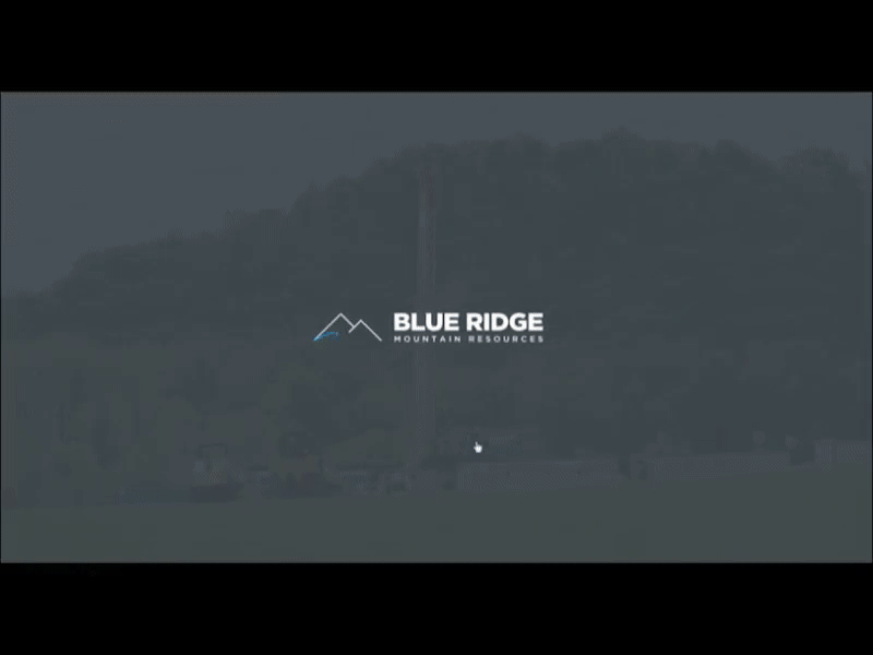 Blue Ridge Mountain Resources animation full viewport home micro animation scroll single page ui ux website