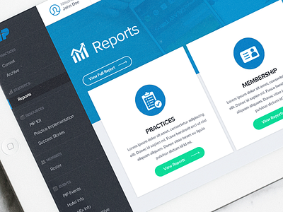 PIP Dashboard - Reports app style card design cards dashboard reports statistics ui uiux ux web application website