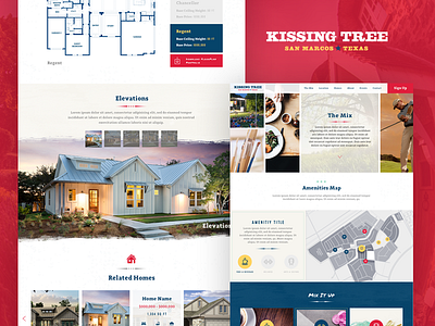 Kissing Tree - Neighborhood home builders homes housing neighborhood real estate ui uiux ux website
