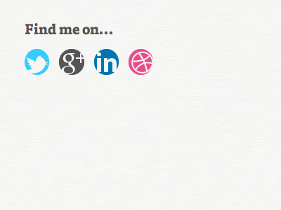 Social network icons