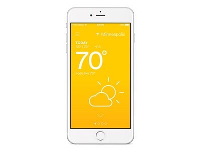aaand the icons in action! app color gradient icons ui ux weather weather app yellow
