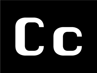 CC: black and white c chicago digital font type typography