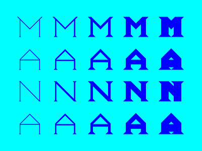 Mana Weight Study font geometric illustration serif type typography vector