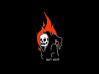 Hot Head bold flash halloween illustration inktober inktober 2018 ipad procreate rebound spooky sticker sticker mule