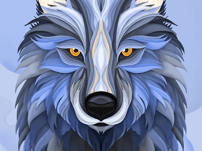 wolf01 apple design design art illustration layer art procreate app vector