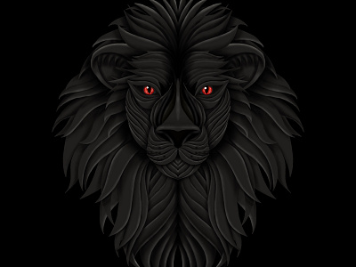 Lion01 - dark apple design design app design art drawing illustration procreate app procreate art procreate brush vector