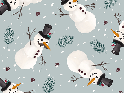 Christmas Patterns art christmas christmaspattern drawing dribbble illustration illustrator pattern procreate snowman