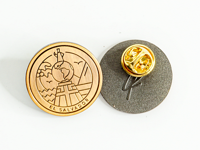 El Salvador Pin brand design el salvador enamel pin gold graphic design pin product design sitar